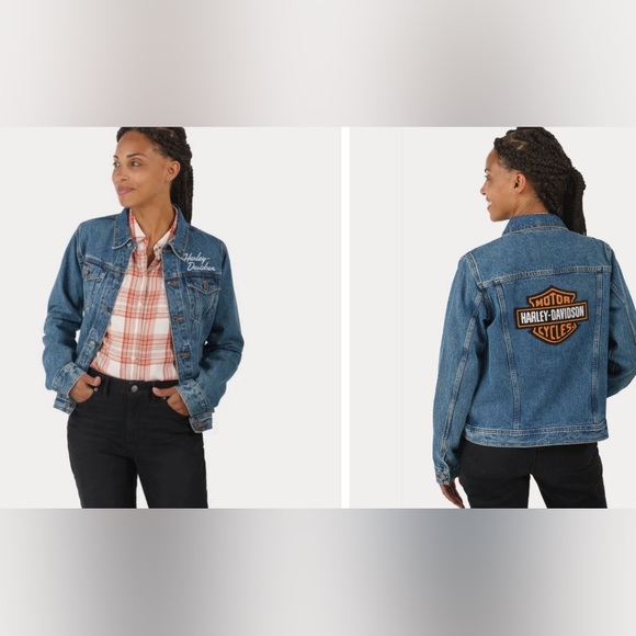 Harley-Davidson Jackets & Blazers - Authentic Harley Davidson Bar and Shield Denim Jacket NWT
